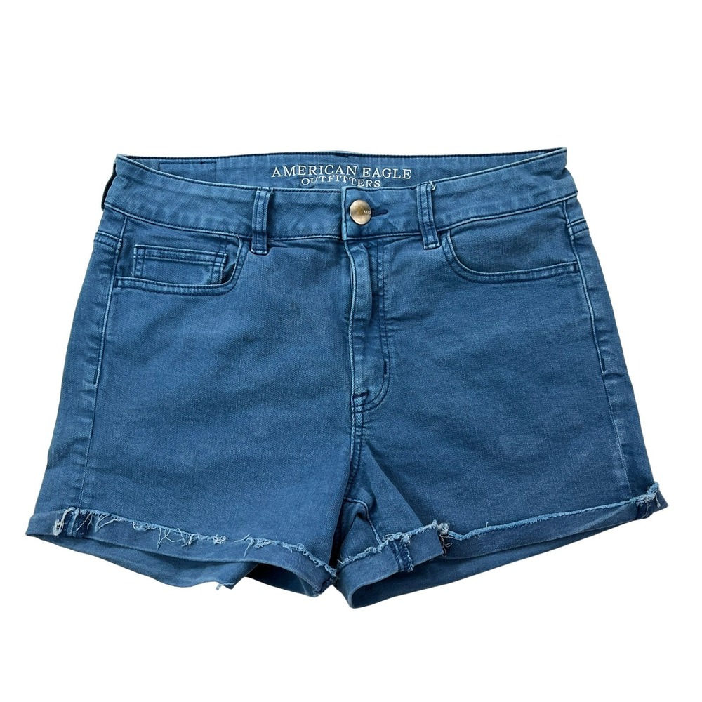 American Eagle Womens Size 4 Hi-Rise Shortie Super Super Stretch Denim Shorts